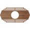 Ekena Millwork Chrysler Wood Fretwork Pierced Ceiling Medallion, Walnut, 28"W x 14"H x 7 3/8"ID x 1/4"T CMWP28X14X0250CSWA - alternate 4